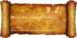 Muzsika Leonárd névjegykártya